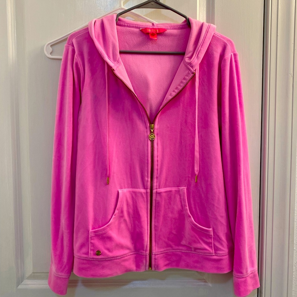 Lilly Pulitzer Larina Velour Hoodie